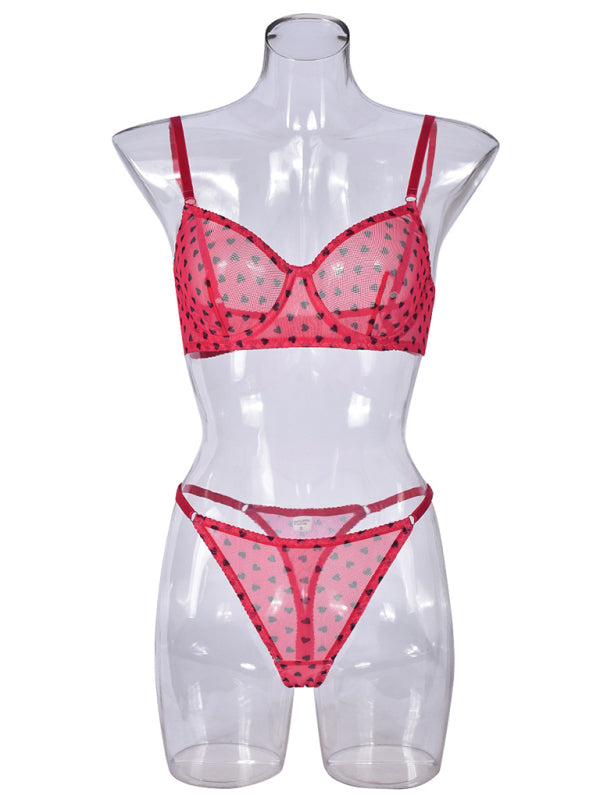 Lingerie - Elegant Mesh Lingerie Set for Romantic Celebrations