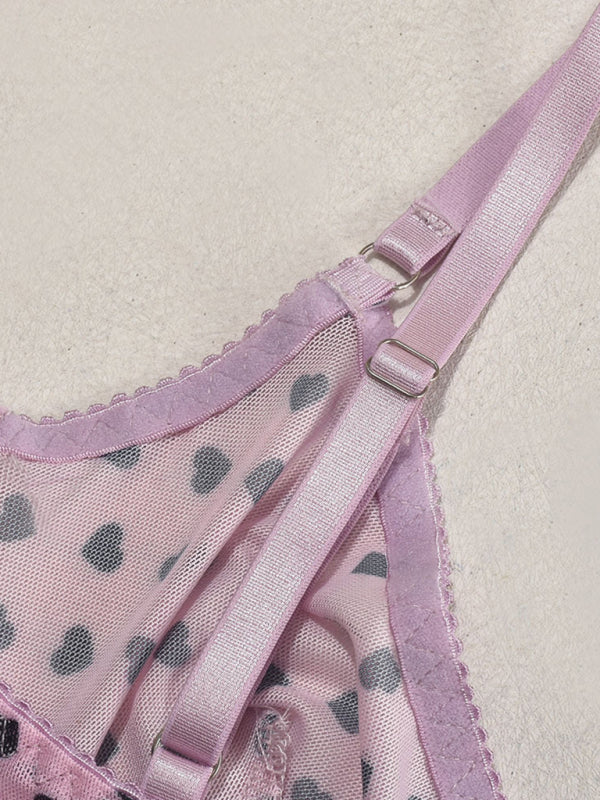 Lingerie - Elegant Mesh Lingerie Set for Romantic Celebrations