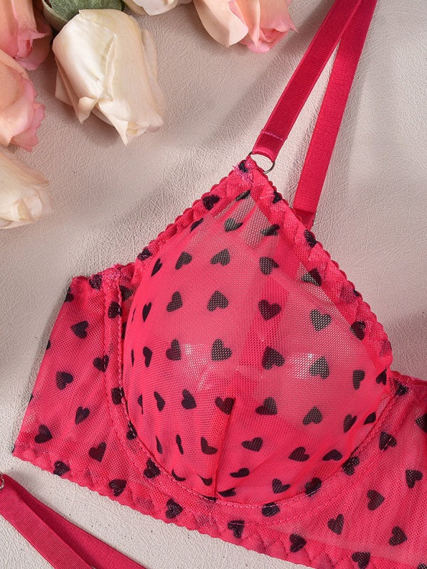 Lingerie - Elegant Mesh Lingerie Set for Romantic Celebrations