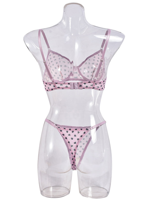 Lingerie - Elegant Mesh Lingerie Set for Romantic Celebrations