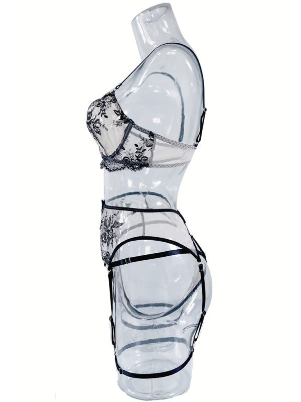 Lingerie - Royal Blue Sensual Lingerie Set for Romantic Evenings