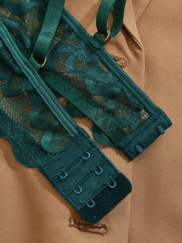 Lingerie - Sensual Red Lace Lingerie Set for Romantic Celebrations