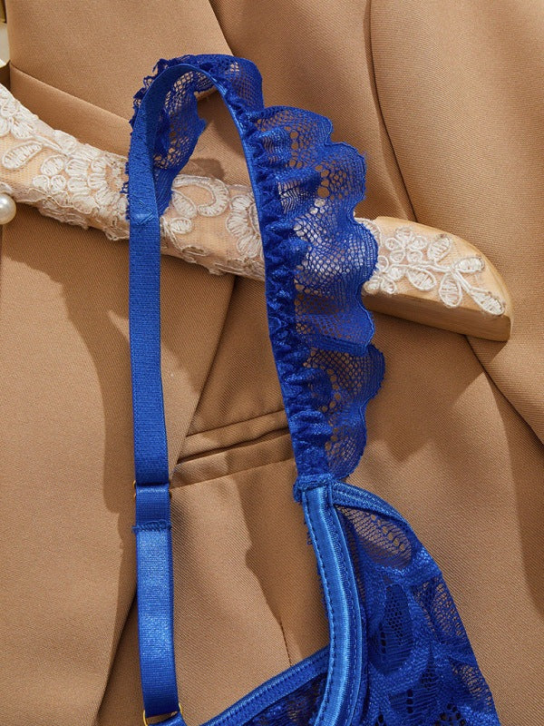 Lingerie - Sensual Red Lace Lingerie Set for Romantic Celebrations