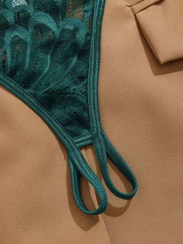 Lingerie - Sensual Red Lace Lingerie Set for Romantic Celebrations