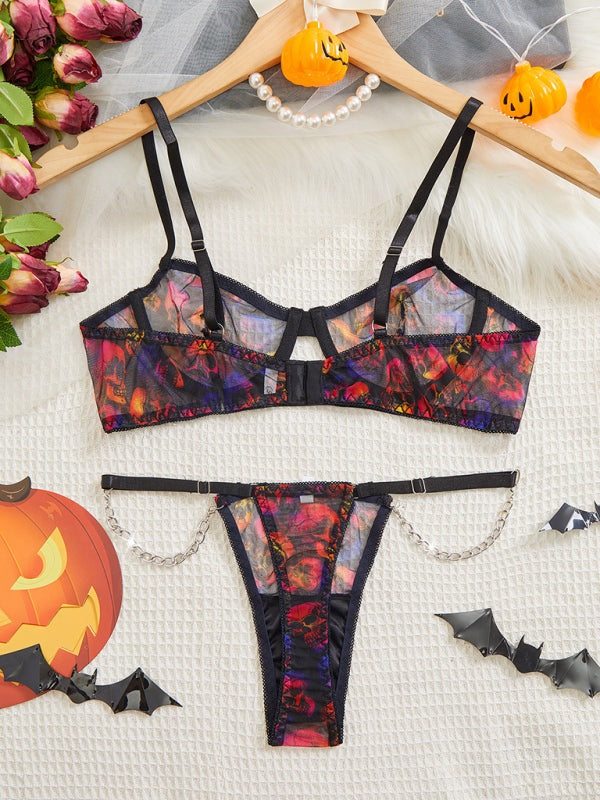 Lingeries - Sexy 2-Piece Bra and G-String Set for Romantic Nights