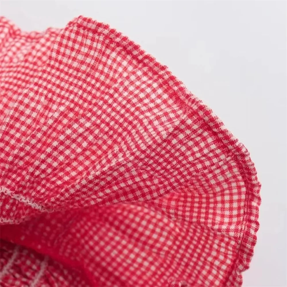 Matching Sets - Women's Frill Smocked Matching Set Cami and Mini Skirt