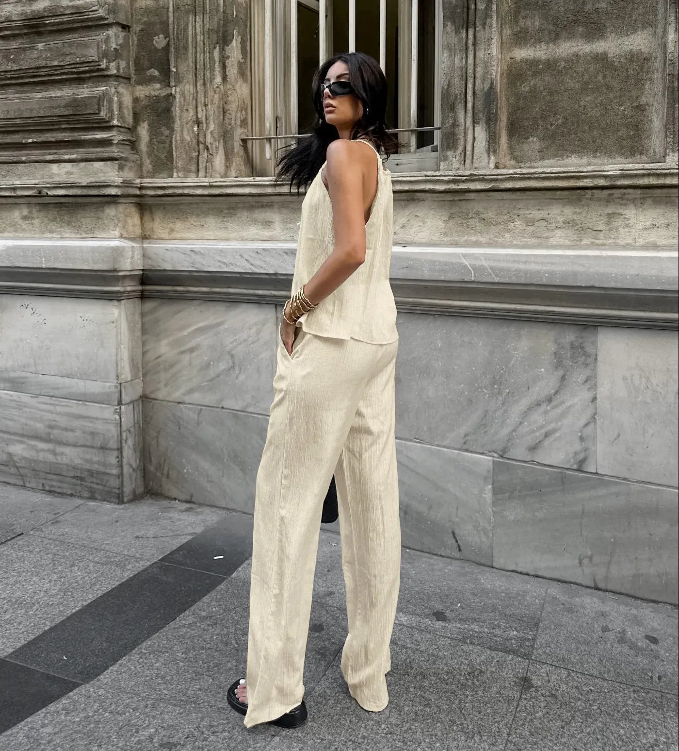 Matching Sets - Textured Matching Set for Women