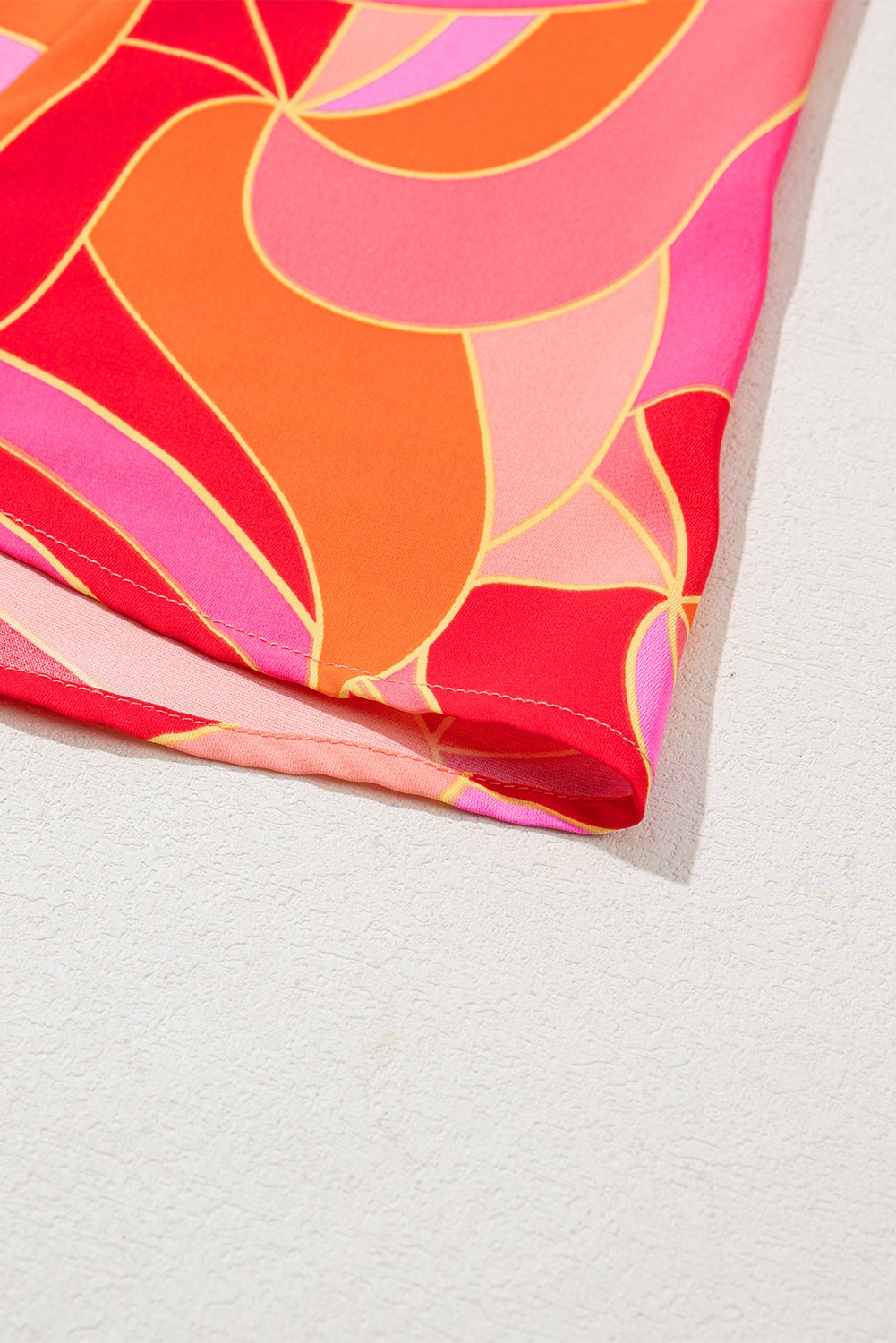 Maxi Dresses - Vibrant Rose Abstract Print Maxi Dress for Summer