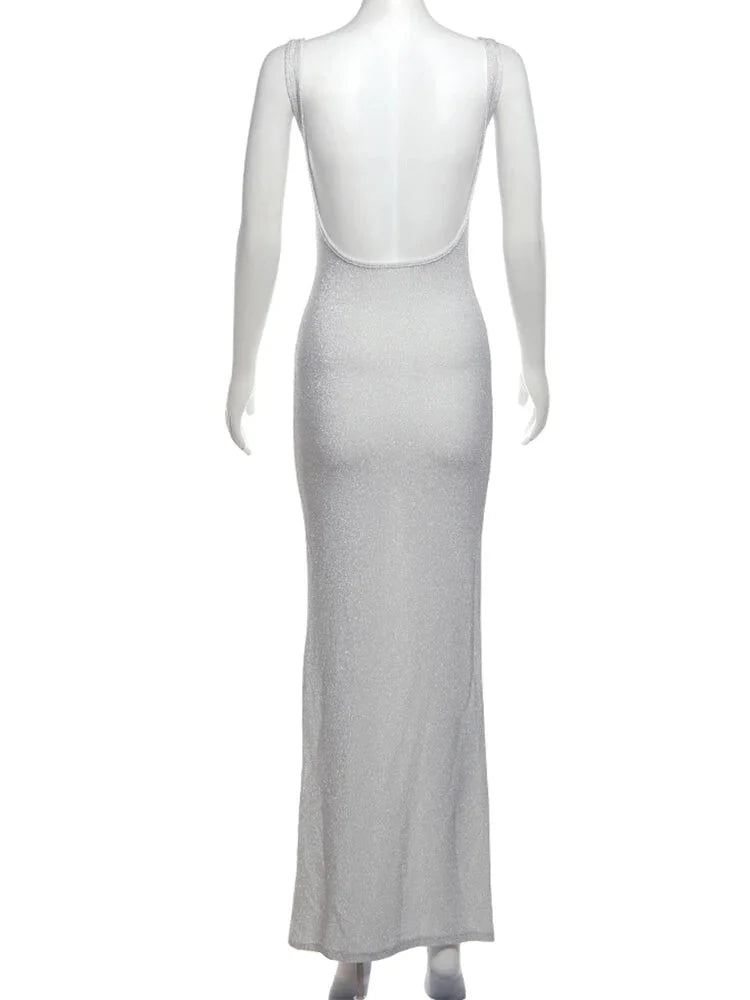 Maxi Gown - Silver Siren Sleeveless Maxi Gownโจ๐