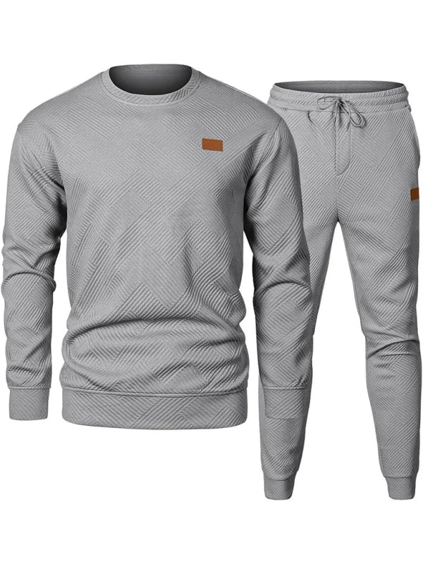 Men Outfits - Casual Sporty Men's Tracksuit Set Pants and Pullover
