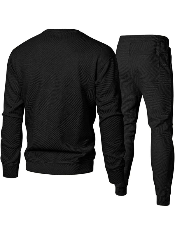 Men Outfits - Casual Sporty Men's Tracksuit Set Pants and Pullover