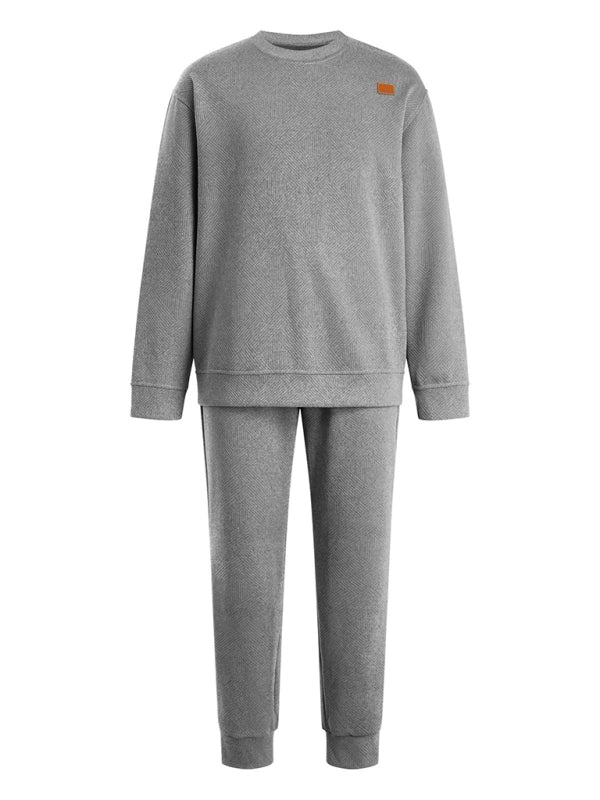 Men Outfits - Casual Sporty Men's Tracksuit Set Pants and Pullover