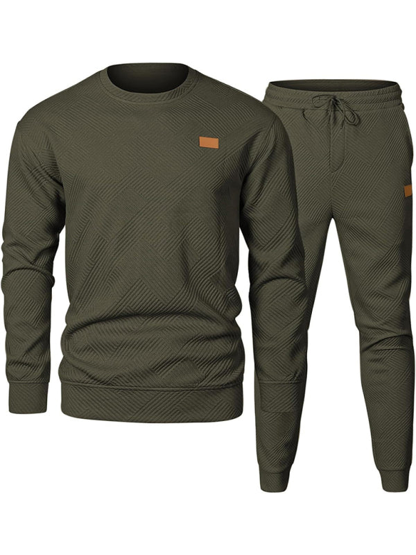 Men Outfits - Casual Sporty Men's Tracksuit Set Pants and Pullover