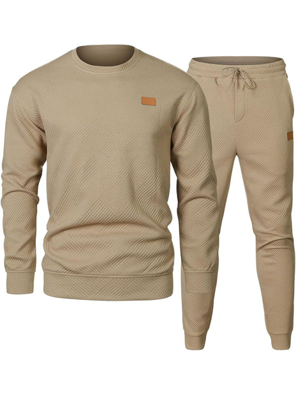 Men Outfits - Casual Sporty Men's Tracksuit Set Pants and Pullover