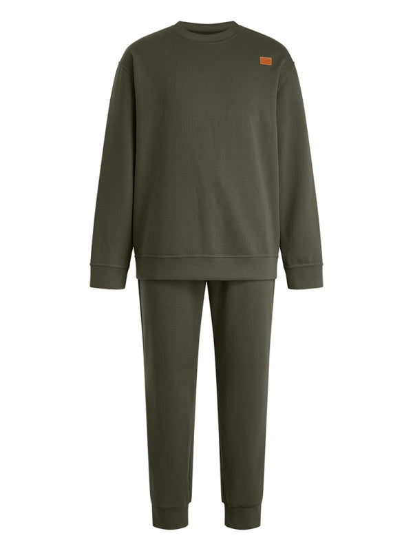 Men Outfits - Casual Sporty Men's Tracksuit Set Pants and Pullover
