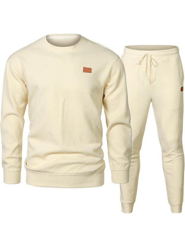 Men Outfits - Casual Sporty Men's Tracksuit Set Pants and Pullover