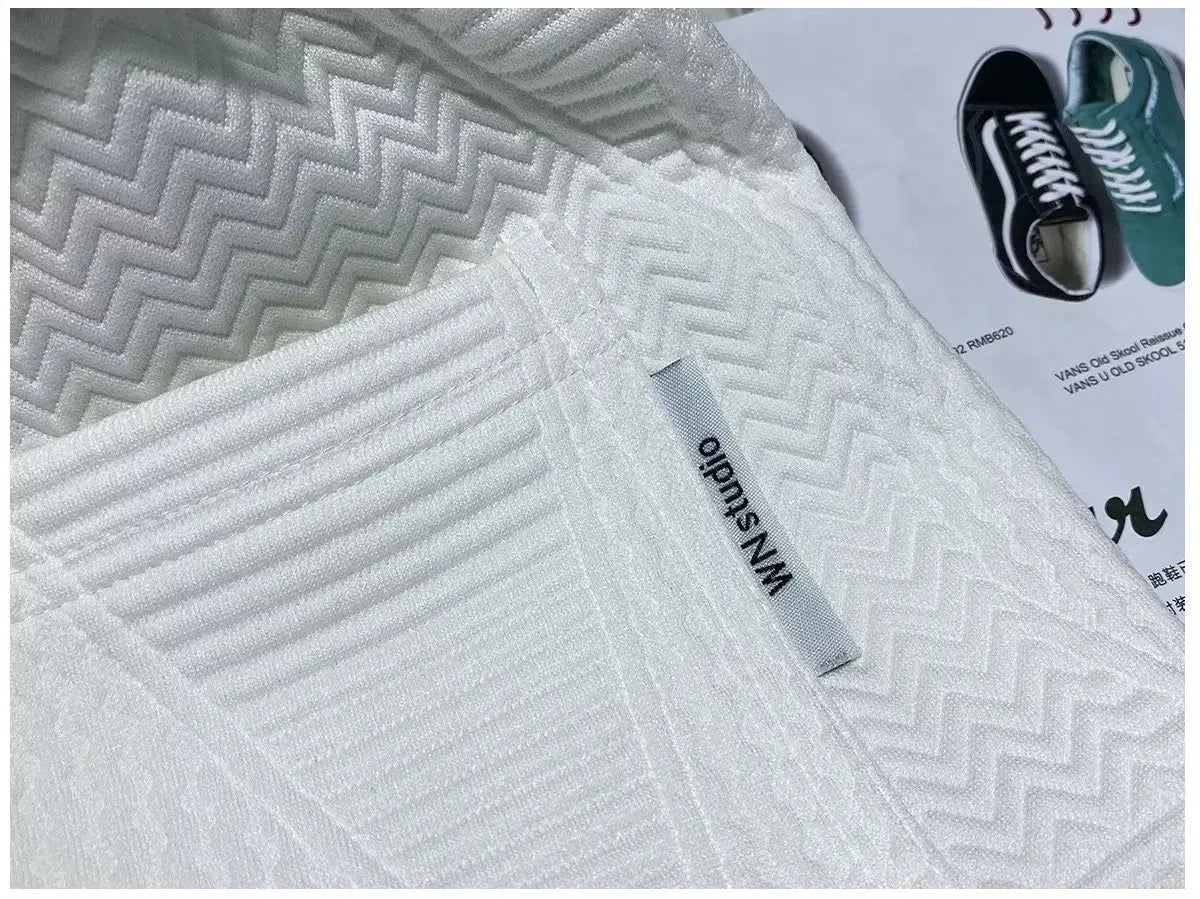 Men Shorts- Textured Men's Summer Shorts for Sporty Looks- - Pekosa Women Fashion