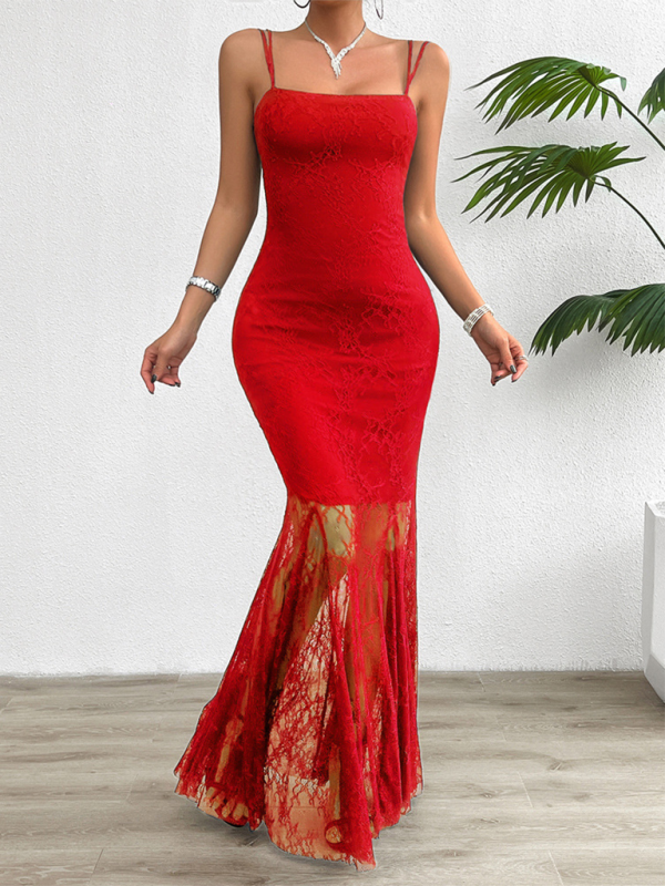 Mermaid Dresses- Lace Mermaid Evening Gown – Turn Heads at Every Gala!- - Pekosa Women Fashion