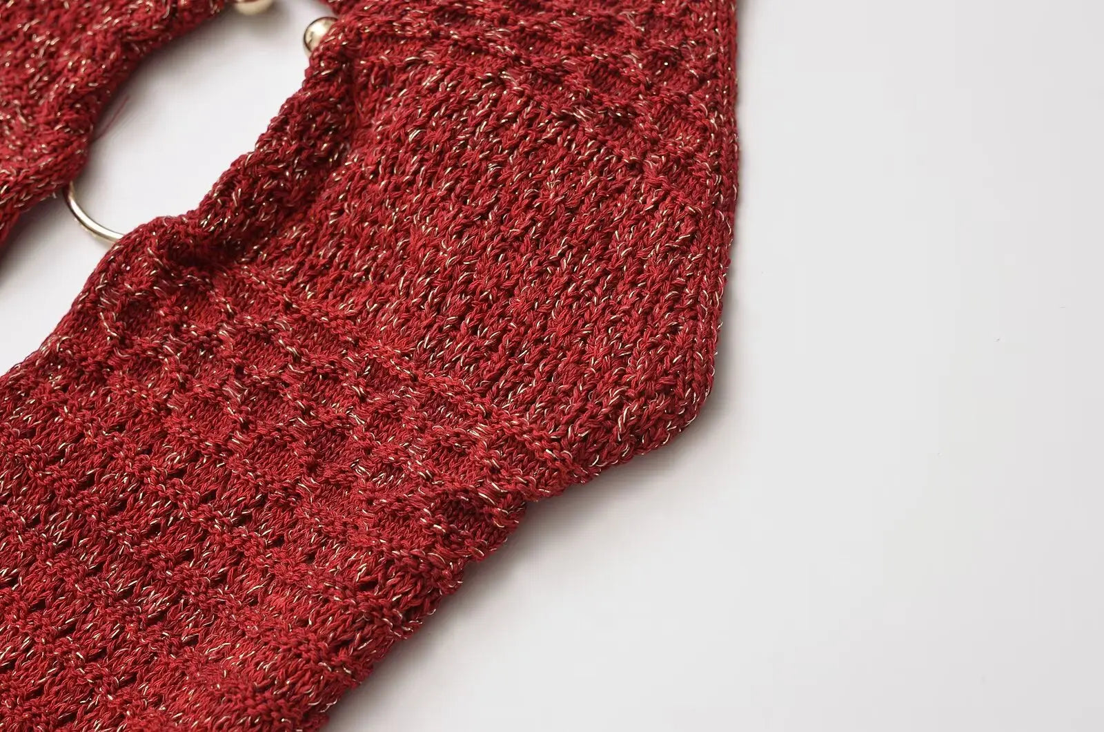 Midi Dresses- Women Textured Knit Midi Dress with Daring Cutout Detail- - Pekosa Women Fashion