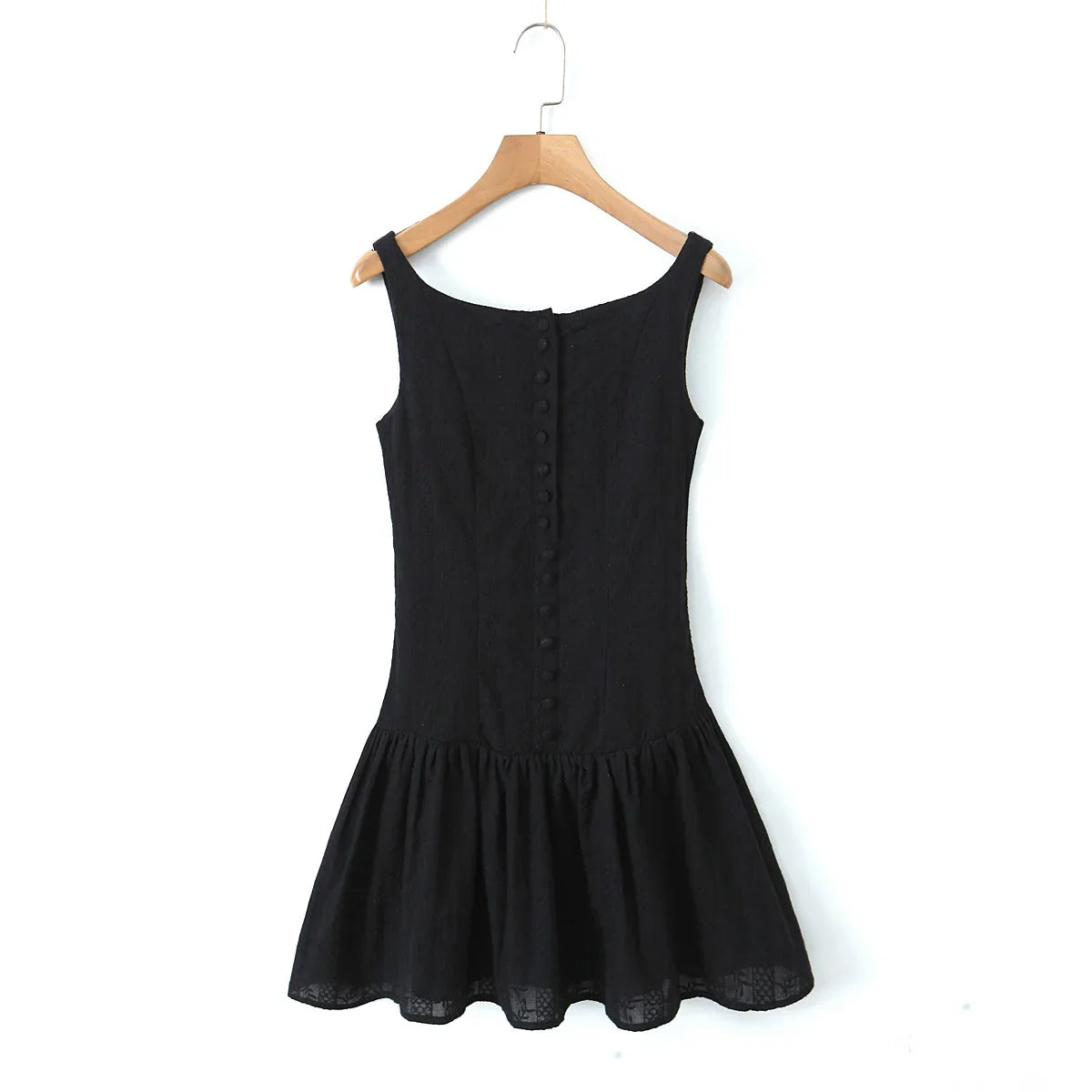 Mini Dresses- Cocktail Hour Embroidered Women's Textured Drop-Waist Dress for Summer- - Pekosa Women Fashion