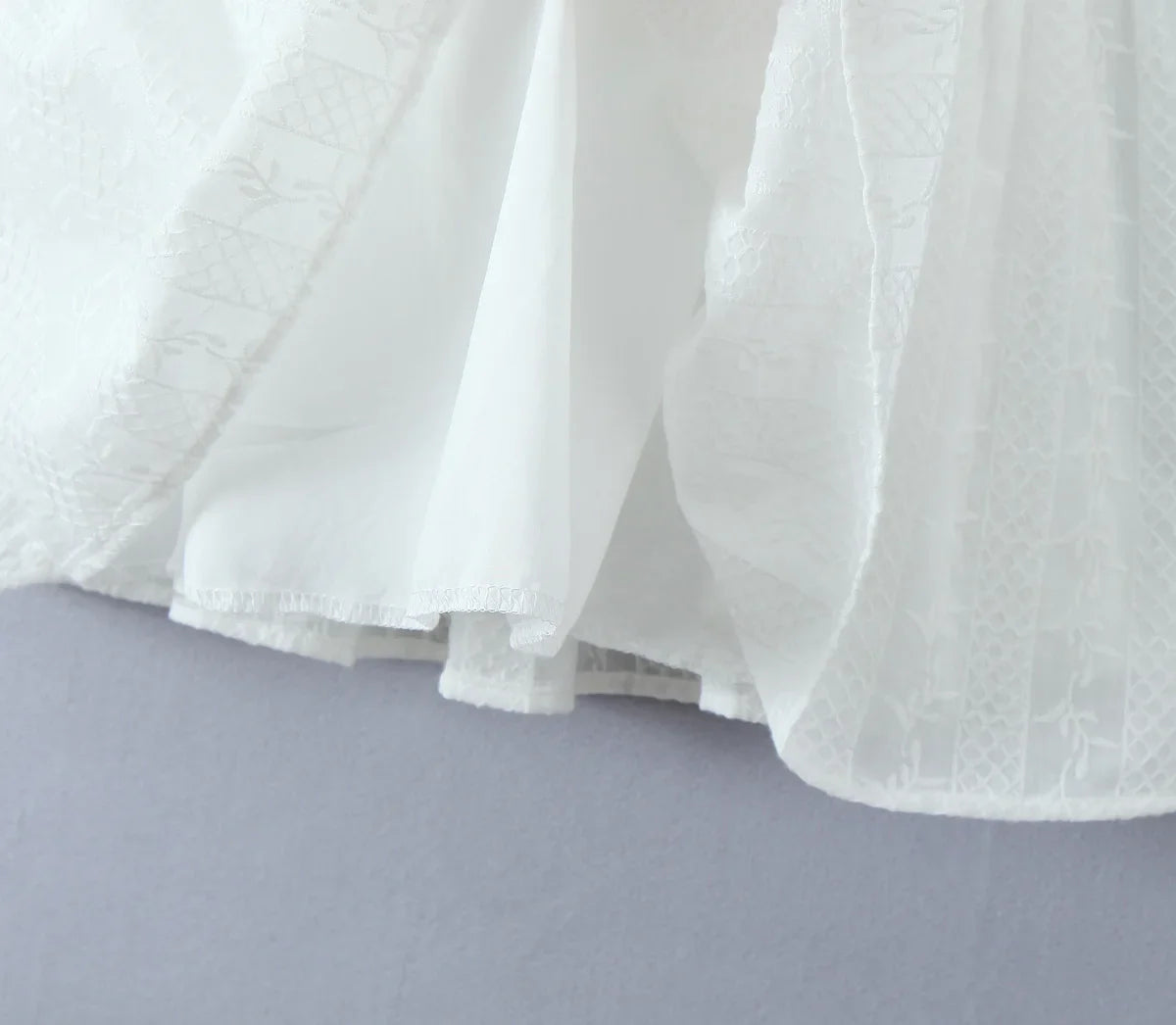 Mini Dresses- Cocktail Hour Embroidered Women's Textured Drop-Waist Dress for Summer- - Pekosa Women Fashion