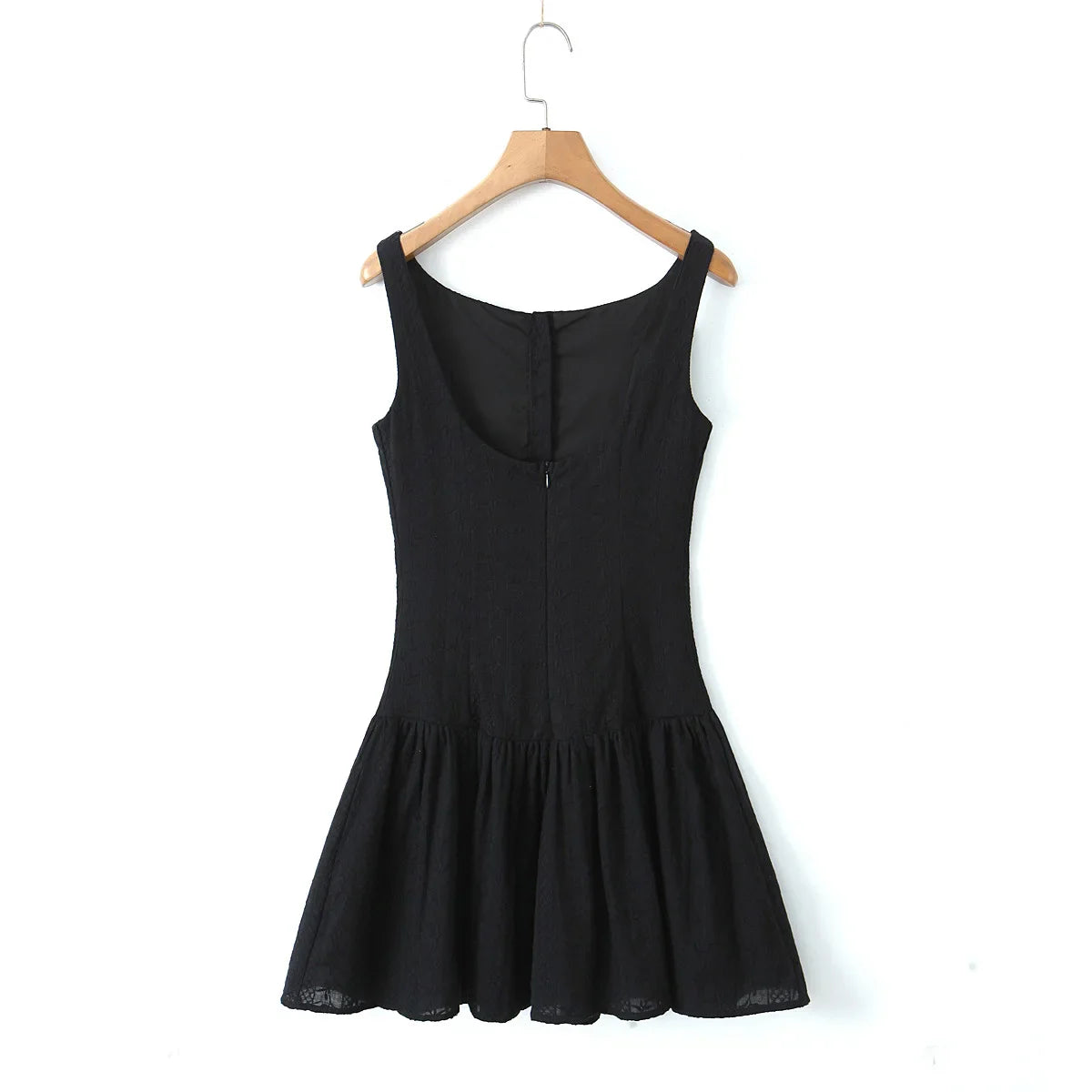 Mini Dresses- Cocktail Hour Embroidered Women's Textured Drop-Waist Dress for Summer- - Pekosa Women Fashion