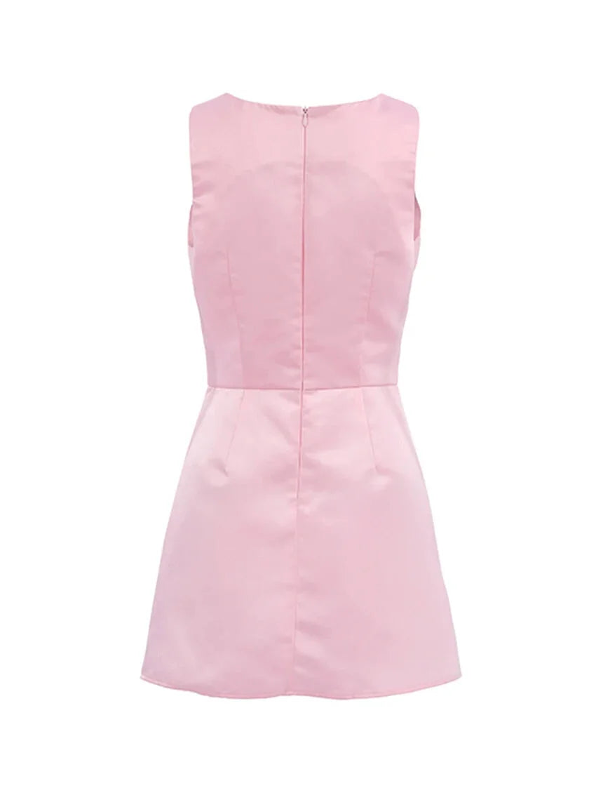 Elegant Square Neck Cocktail Dress