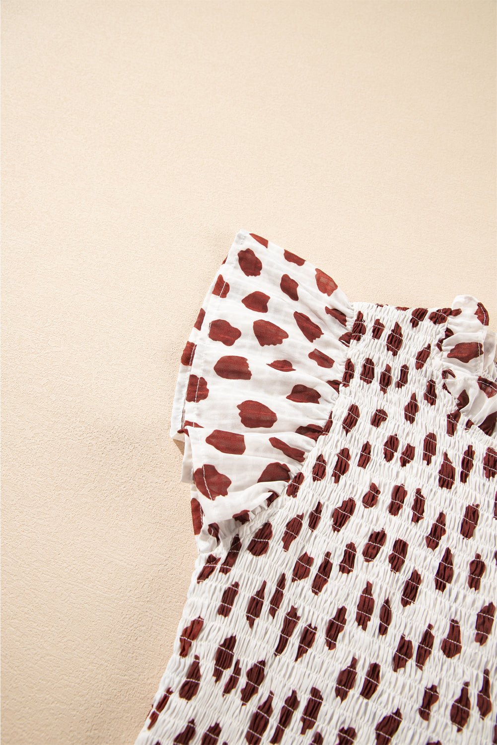 Mini Dresses - Abstract Heart Flutter Sleeve Dress - Perfect for Summer