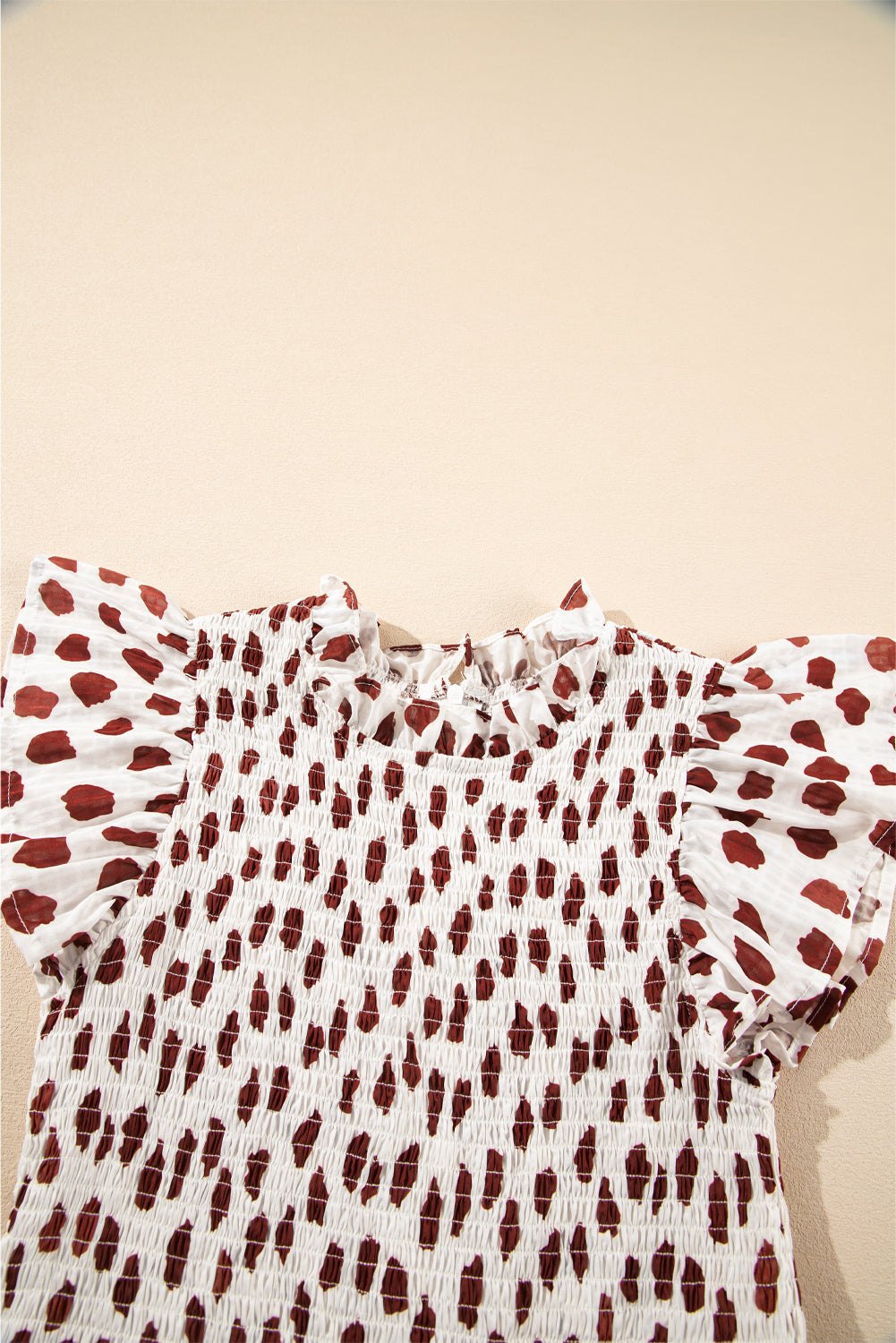 Mini Dresses - Abstract Heart Flutter Sleeve Dress - Perfect for Summer