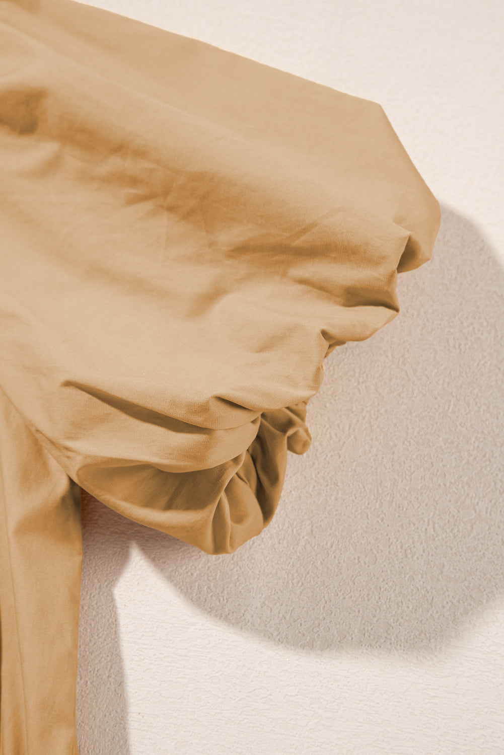 Mini Dresses - Casual Cotton Dress with Tie-up Front