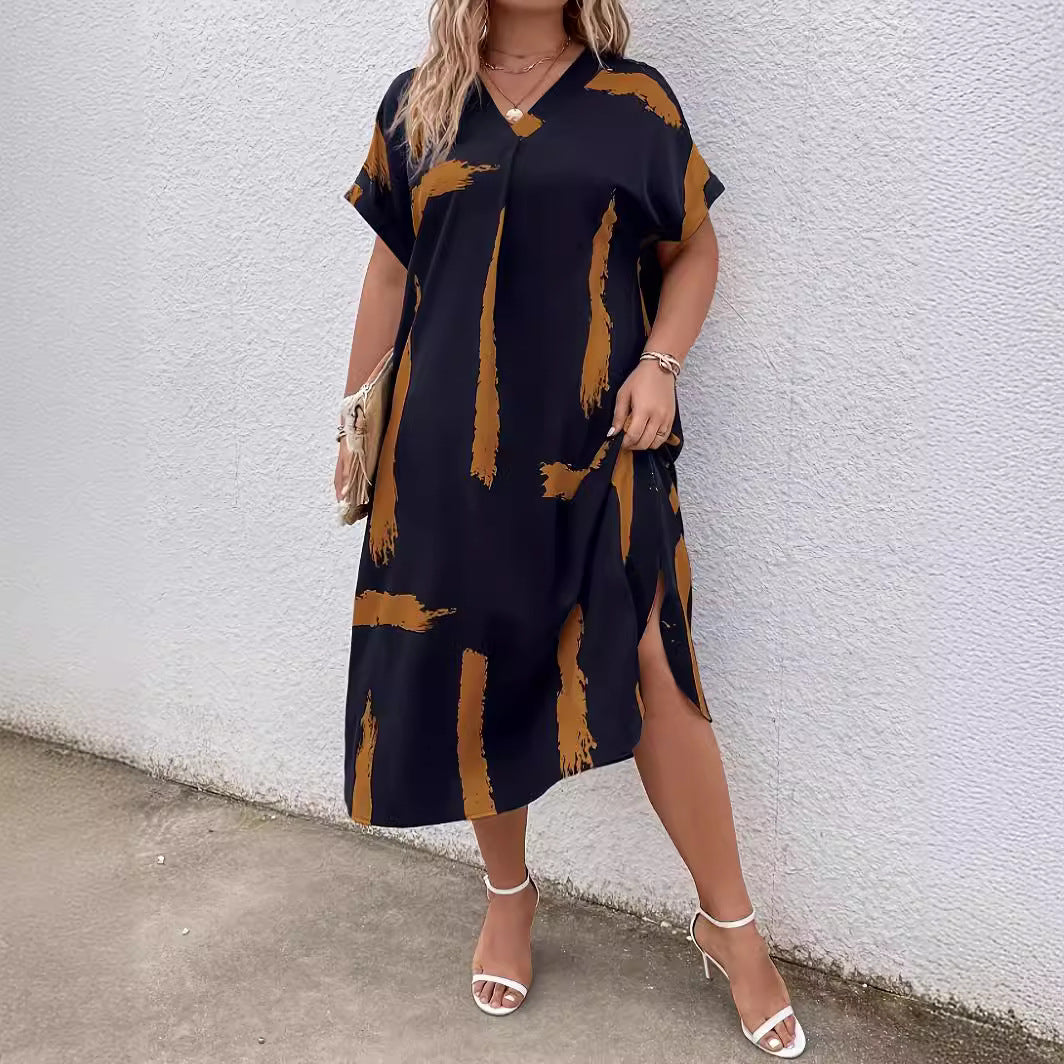 Casual Dresses - Women's Summer Loose Casual Dolman Sleeve Long Dress