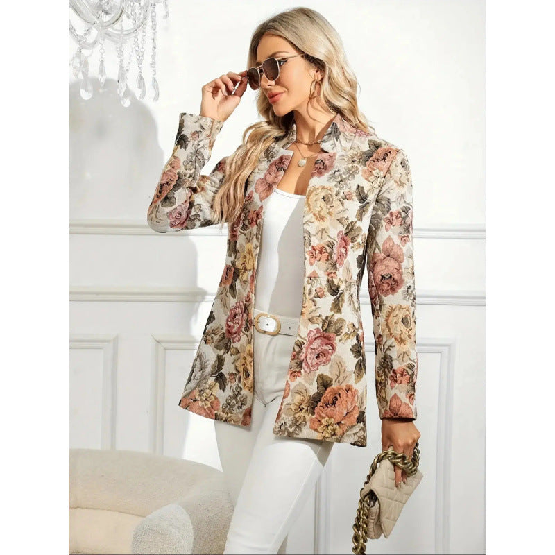 Blazers - Fashionable Suit Women's Casual Printed Jacket