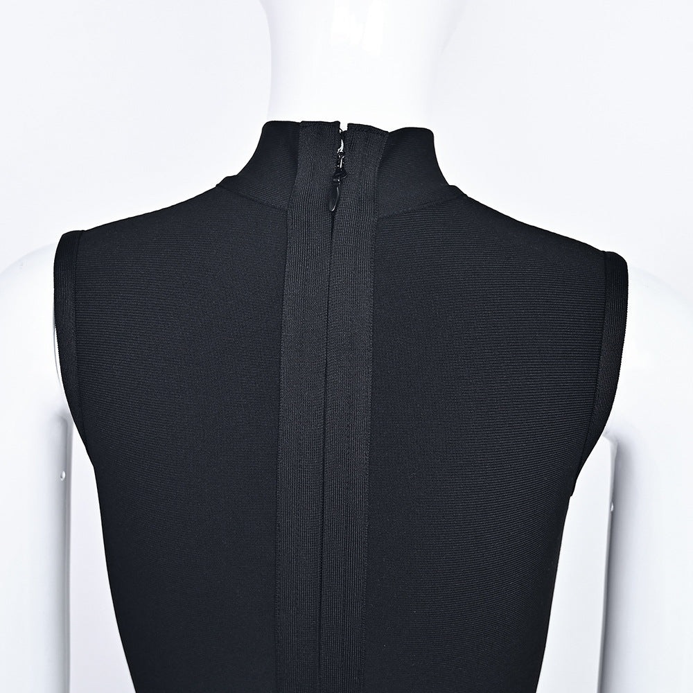Women's Turtleneck Sleeveless Slim Stretch Dress