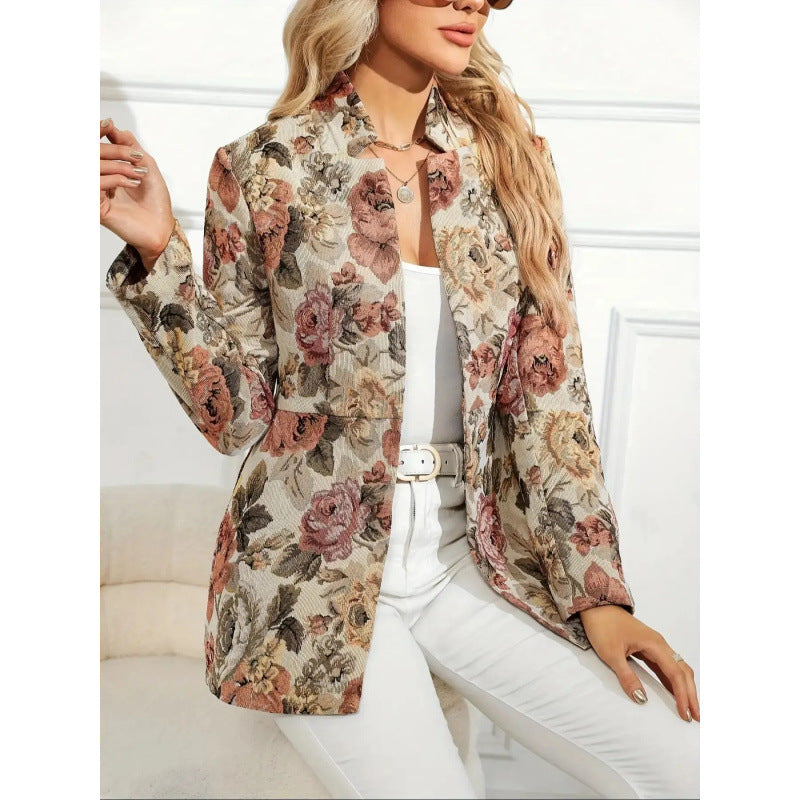 Blazers - Fashionable Suit Women's Casual Printed Jacket