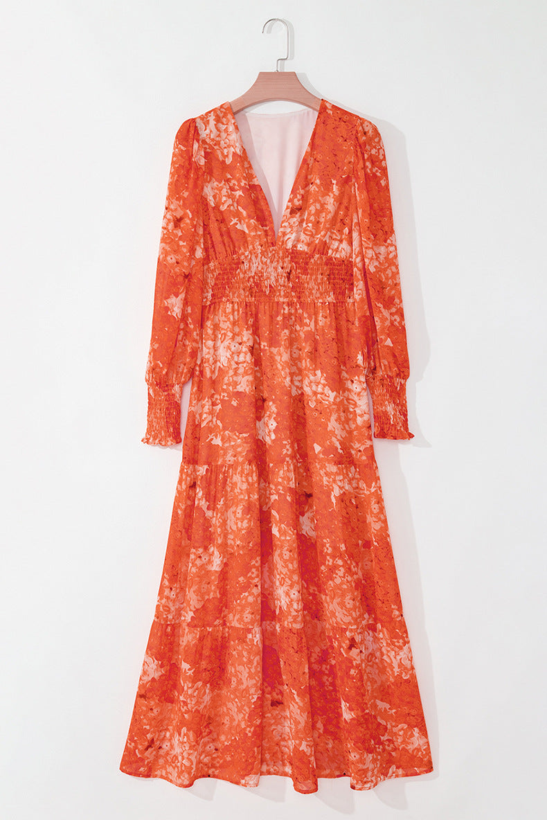 A-Line Dresses - European And American Fashion & Trend Multi-color Printed Dress