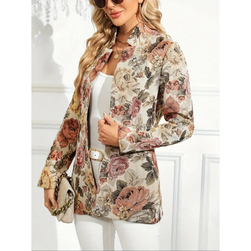 Blazers - Fashionable Suit Women's Casual Printed Jacket