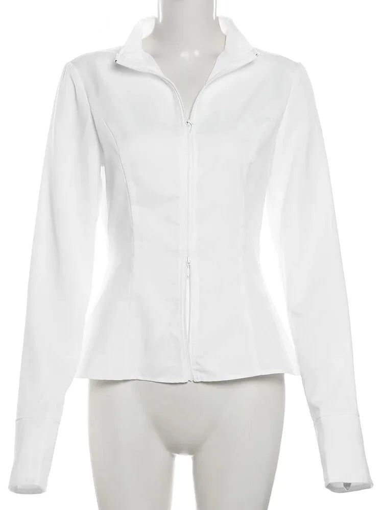 Outfit Sets - Flare-Cuff Shirt & Skirt Contemporary 2 Piece Set