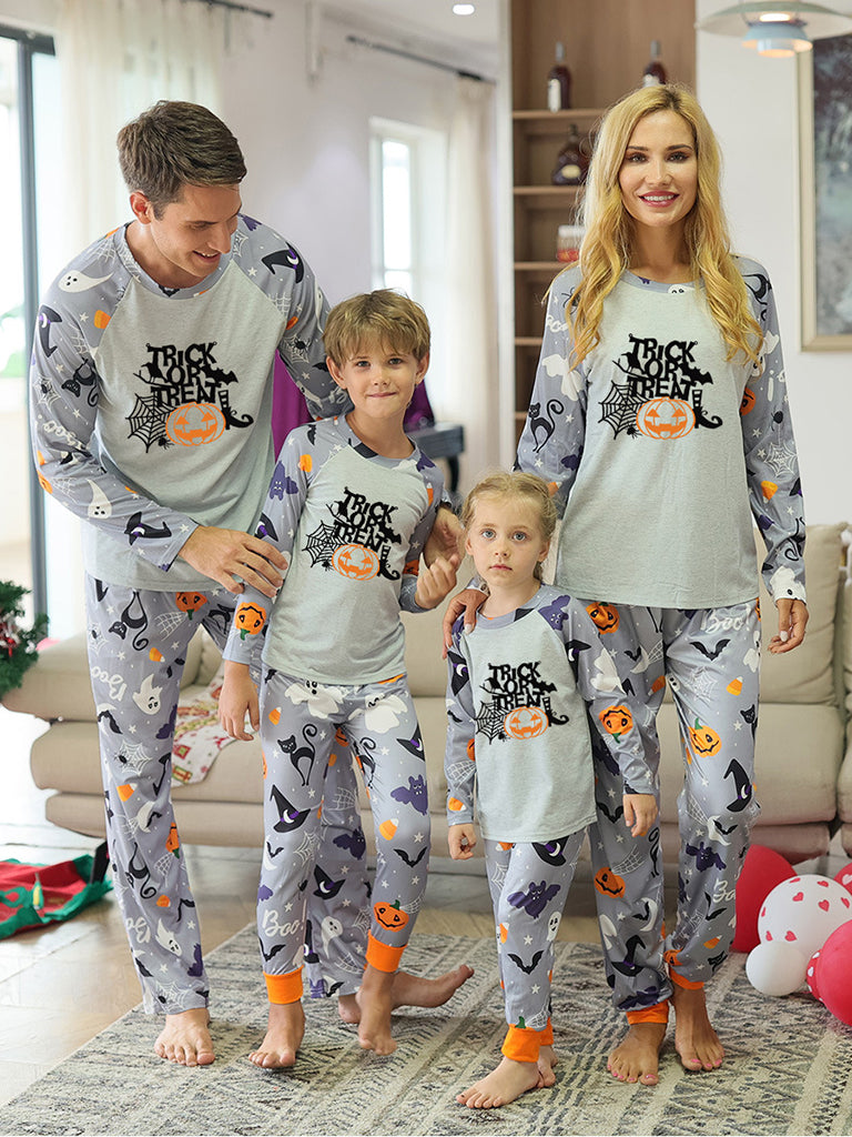 Pajamas Set- Family Halloween Sleepwear 2 Piece Spooky Pajamas- - Pekosa Women Clothing