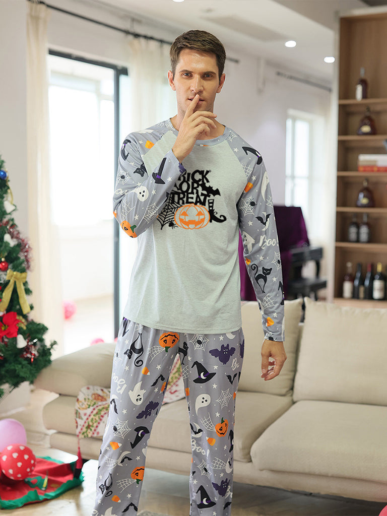 Pajamas Set- Family Halloween Sleepwear 2 Piece Spooky Pajamas- - Pekosa Women Clothing
