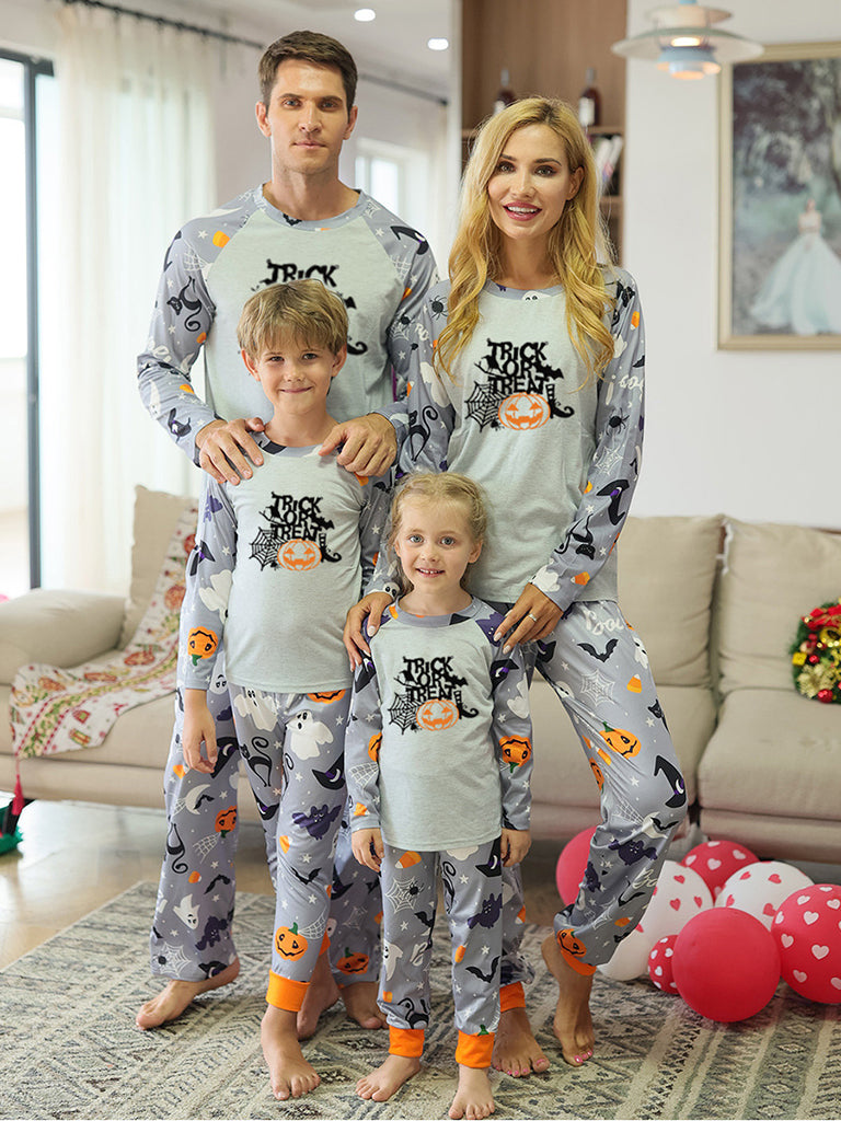 Pajamas Set- Family Halloween Sleepwear 2 Piece Spooky Pajamas- - Pekosa Women Clothing