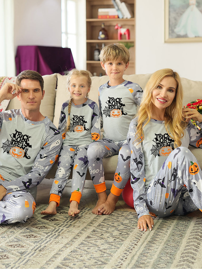 Pajamas Set- Family Halloween Sleepwear 2 Piece Spooky Pajamas- - Pekosa Women Clothing
