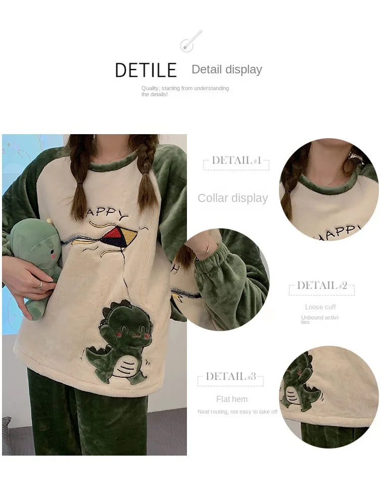 Pajamas Set - Fleece 2-Piece Pajama Set Winter Nights Sleepwear