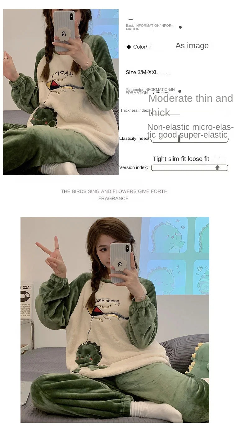 Pajamas Set - Fleece 2-Piece Pajama Set Winter Nights Sleepwear