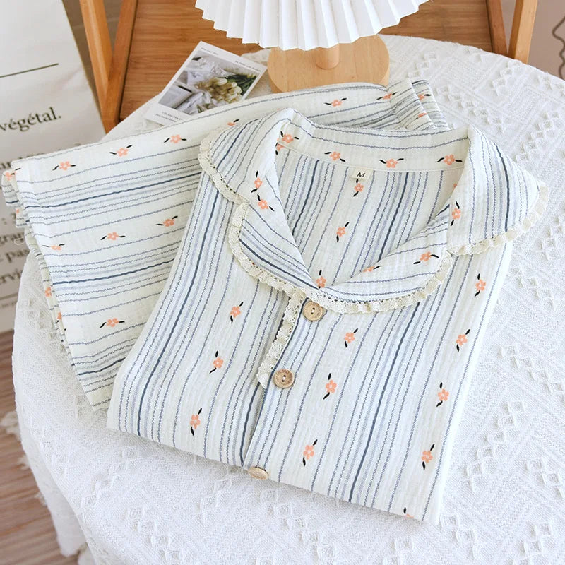 Pajamas Set - Women's Pure Cotton Pajama Set Soft Sleepwear