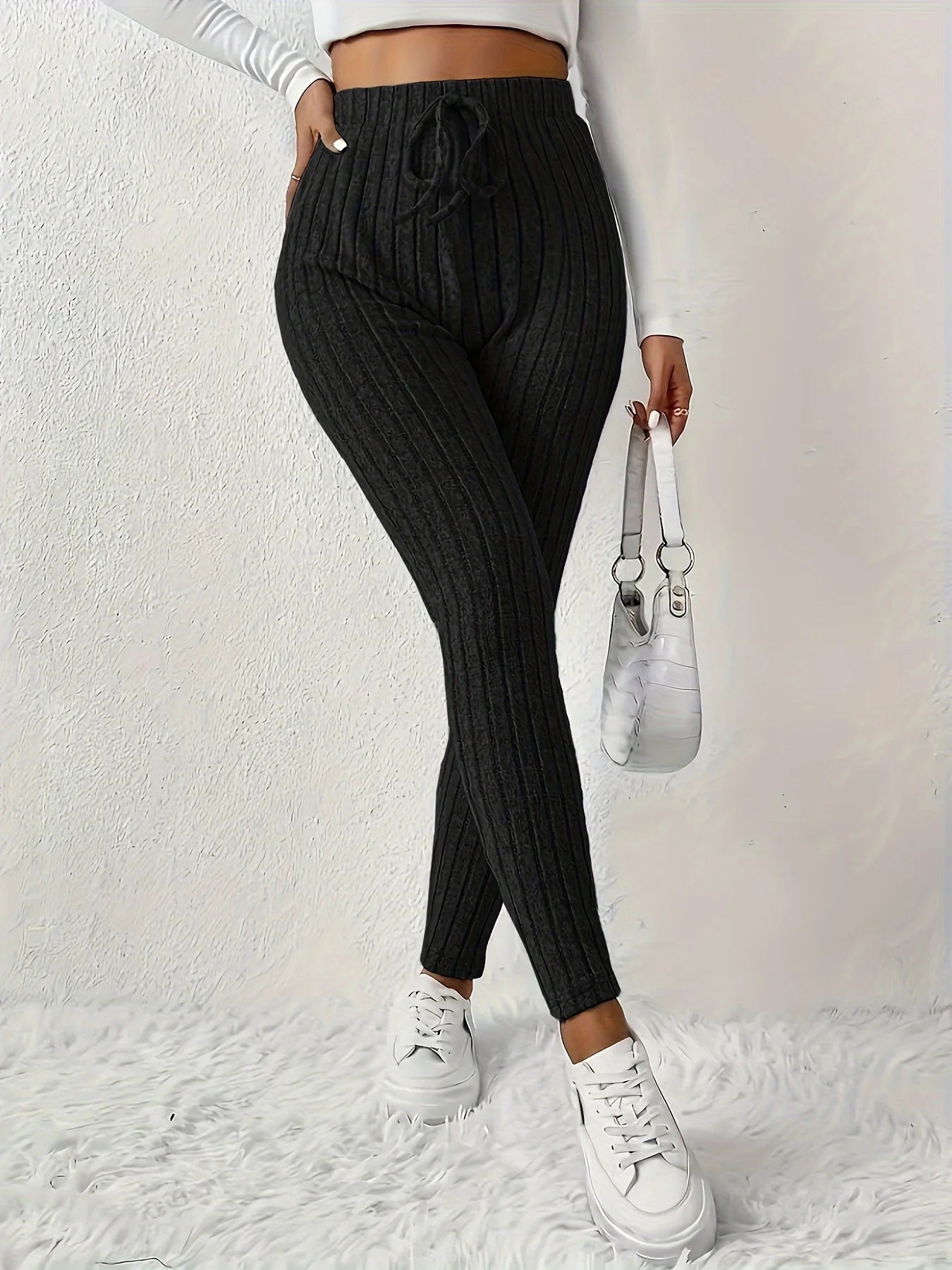 Pants - Women's Ribbed Lounge Pants - Versatile & Comfy