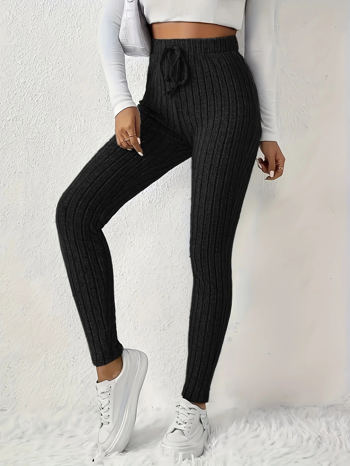 Pants - Women's Ribbed Lounge Pants - Versatile & Comfy