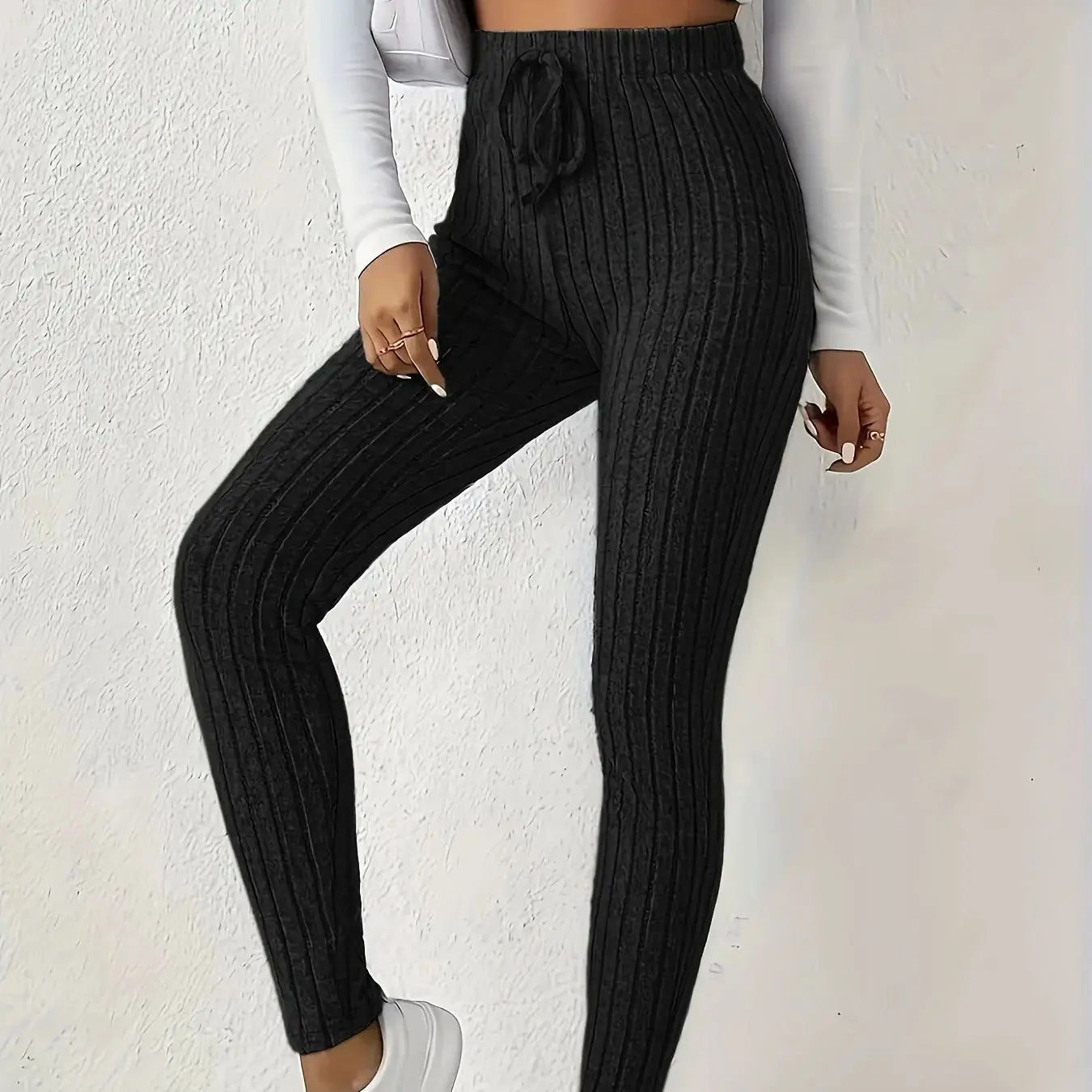 Pants - Women's Ribbed Lounge Pants - Versatile & Comfy