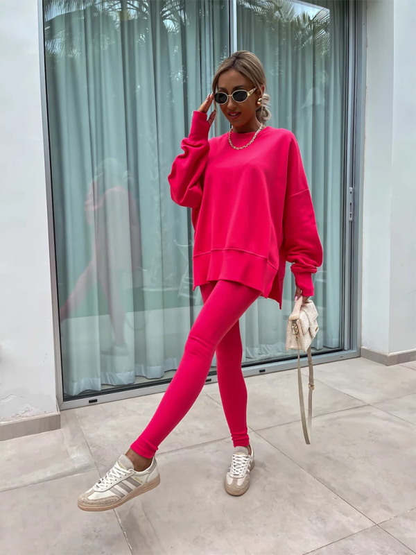 Sportliches Casual Set Leggings & Oversized Sweatshirt