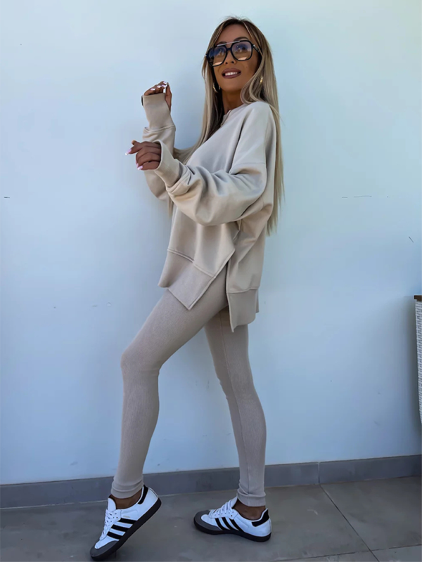 Sportliches Casual Set Leggings & Oversized Sweatshirt