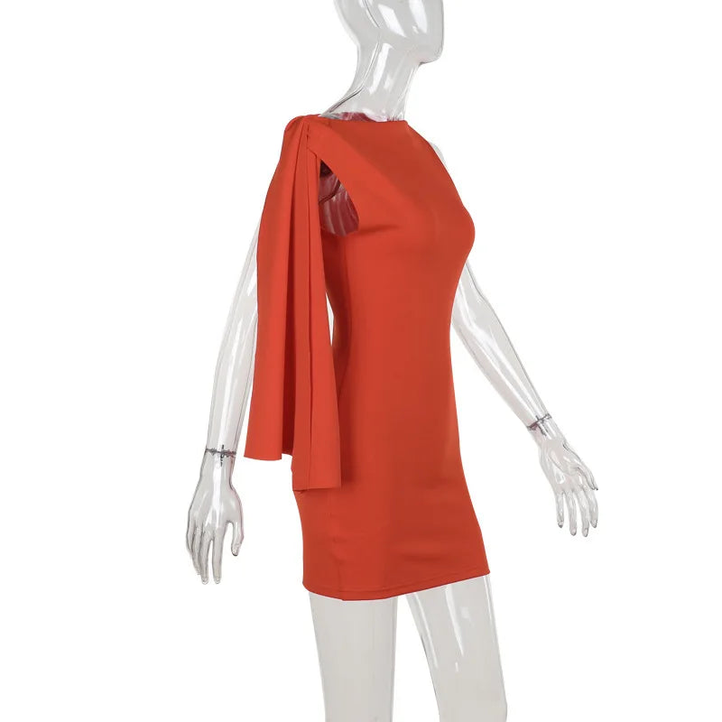 Party Dresses- Elegant One-Shoulder Cocktail Dress- - Pekosa Women Fashion